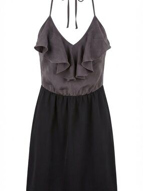 Express Y2K Two-Toned Black and Gray Halter dress. NWT